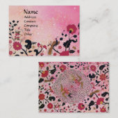 CARTE DE VISITE EDEN / JARDIN BLANC, PARKLES ROSE OR (Devant / Derrière)