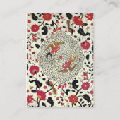 Carte De Visite EDEN / JARDIN WHIMSIQUE Rouge BlacK Blanc Floral (Dos)