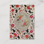 Carte De Visite EDEN, JARDIN WHIMSIQUE Rouge Noir Floral Papier Kr (Dos)