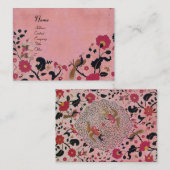 Carte De Visite EDEN, rose rouge antique (Devant / Derrière)