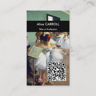 Carte De Visite Edgar Degas - Classe de danse - Code QR