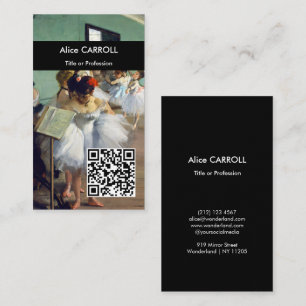 Carte De Visite Edgar Degas - La classe de danse - Code QR