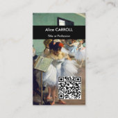 Carte De Visite Edgar Degas - La classe de danse - Code QR (Devant)