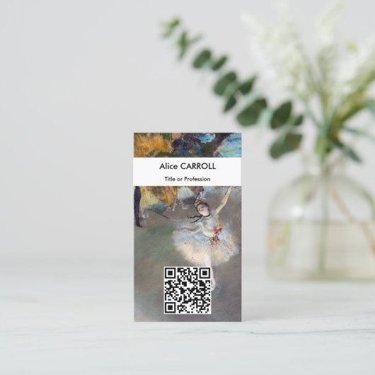 Carte De Visite Edgar Degas - The Star - QR Code (Debout devant)