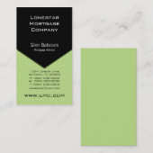 Carte de visite Edge exécutif, Sage Green (Devant / Derrière)