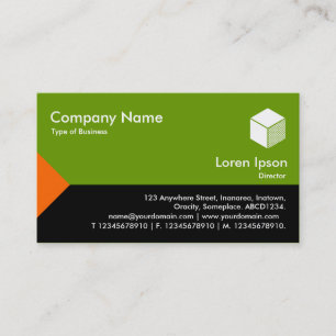 Carte De Visite Edge Triangle III - Orange, Noir avec Avocat