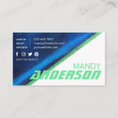 Carte De Visite Edgy Graffiti Grunge Fitness Personal Trainer (Dos)