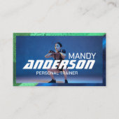 Carte De Visite Edgy Graffiti Grunge Fitness Personal Trainer (Devant)