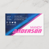 Carte De Visite Edgy Graffiti Grunge Fitness Personal Trainer (Dos)
