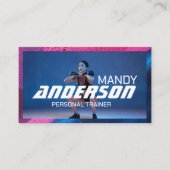 Carte De Visite Edgy Graffiti Grunge Fitness Personal Trainer (Devant)