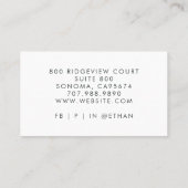 Carte De Visite Edgy Grunge Gris Bleu Texture (Dos)