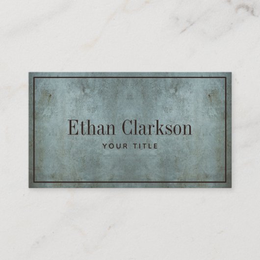 Carte De Visite Edgy Grunge Gris Bleu Texture (Devant)