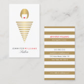 Carte De Visite Edgy Retro Mod Hair Styliste, Salon, Blogger (Devant / Derrière)