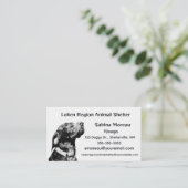 Carte De Visite Editable Animal Shelter (Debout devant)