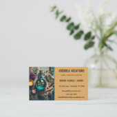 Carte De Visite Editable Candles Crystals and Essential Oils (Debout devant)