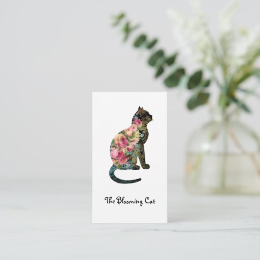 Carte de visite editable de FLEURISTE (Debout devant)