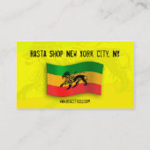 Carte de visite Editable de Rastafarian (Dos)