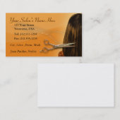 Carte de visite Editable de salon de coiffure (Devant / Derrière)