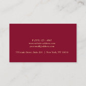 Carte De Visite Editable Elegant Lingerie Branding Design (Dos)