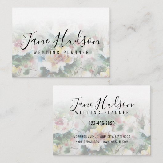 Carte de visite éditable élégante simple minimalis (Devant / Derrière)