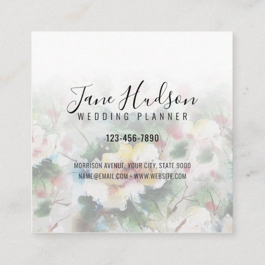 Carte de visite éditable élégante simple minimalis (Dos)