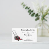 Carte De Visite Éditable Greenway Red Lawn Mower (Debout devant)