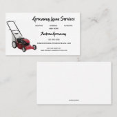 Carte De Visite Éditable Greenway Red Lawn Mower (Devant / Derrière)