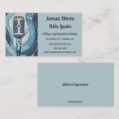 Carte De Visite Editable Public Speaker (Devant / Derrière)