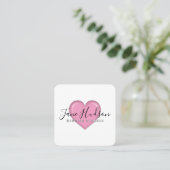 Carte de visite éditable simple minimaliste élégan (Debout devant)