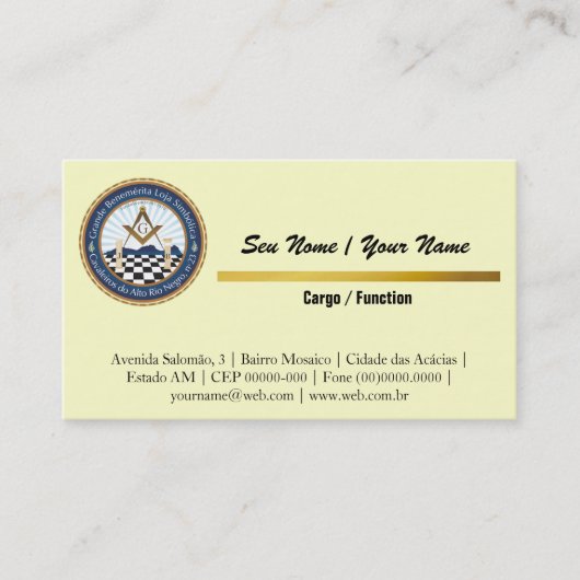 Carte de Visite Editável de CARN Brésil (Devant)