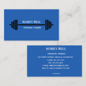 Carte De Visite Éditeur Barbell Personal Trainer (Devant / Derrière)