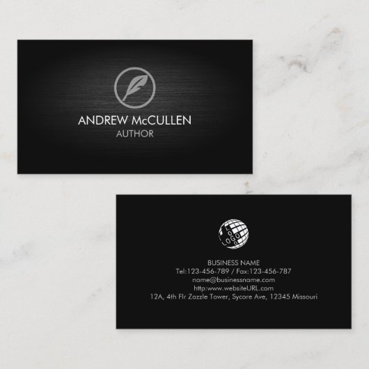 Carte De Visite Éditeur d'auteur (Devant / Derrière)