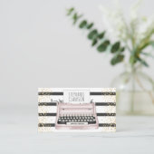 Carte De Visite Éditeur de Parties scintillant Gold de la machine  (Debout devant)