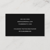 Carte De Visite Éditeur de Parties scintillant Gold de la machine  (Dos)