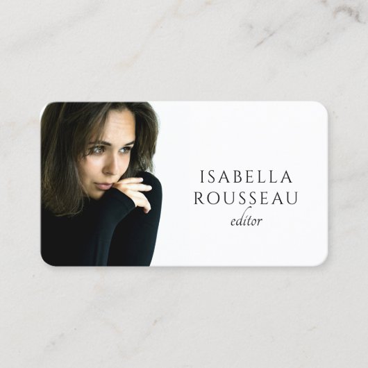 Carte De Visite Éditeur Minimaliste Moderne (Devant)