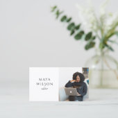 Carte De Visite Éditeur Minimaliste Moderne (Debout devant)