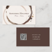 Carte De Visite Éditeur unique Stain de café Editeur (Devant / Derrière)