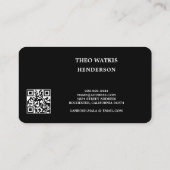 Carte De Visite Édition code qr noir blanc (Dos)
