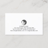 Carte De Visite Editor Print Publishing Elegant Monogram (Dos)
