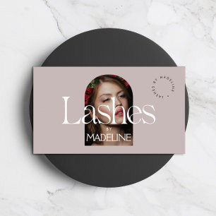 Carte De Visite Éditorial Chic Texte Lashes Blush Mauve
