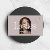 Carte De Visite Éditorial Chic Texte Lashes Blush Mauve
