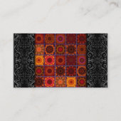 Carte De Visite Édredon de patchwork fol orange (Dos)