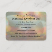 Carte De Visite Édredon élégant rond (Dos)