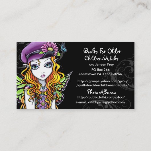 Carte De Visite Édredons pour une commande à façon plus ancienne (Devant)