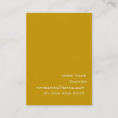 Carte De Visite Éducation de enseignement d'humour professionnel (Dos)