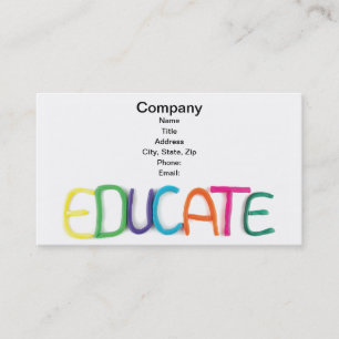 Carte De Visite Éducation et école d'enfant