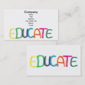 Carte De Visite Éducation et école d'enfant (Devant / Derrière)