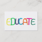 Carte De Visite Éducation et école d'enfant (Dos)