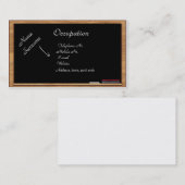 Carte de visite : Éducation et formation (Devant / Derrière)