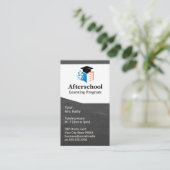 Carte De Visite Éducation | Logo Casquette diplômé (Debout devant)